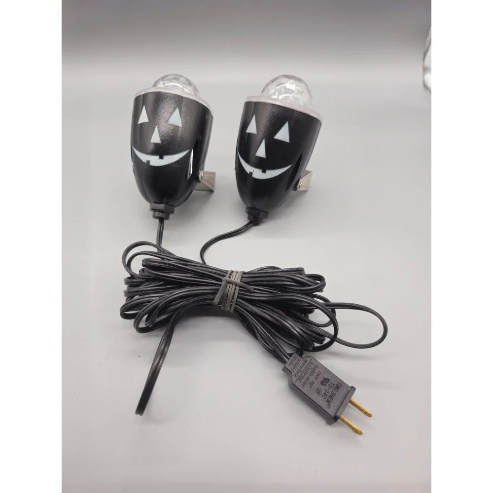 Gemmy Halloween LED Show Blue Green Spotlight Glow Indoor/Outdoor 1 Plug 2 Light